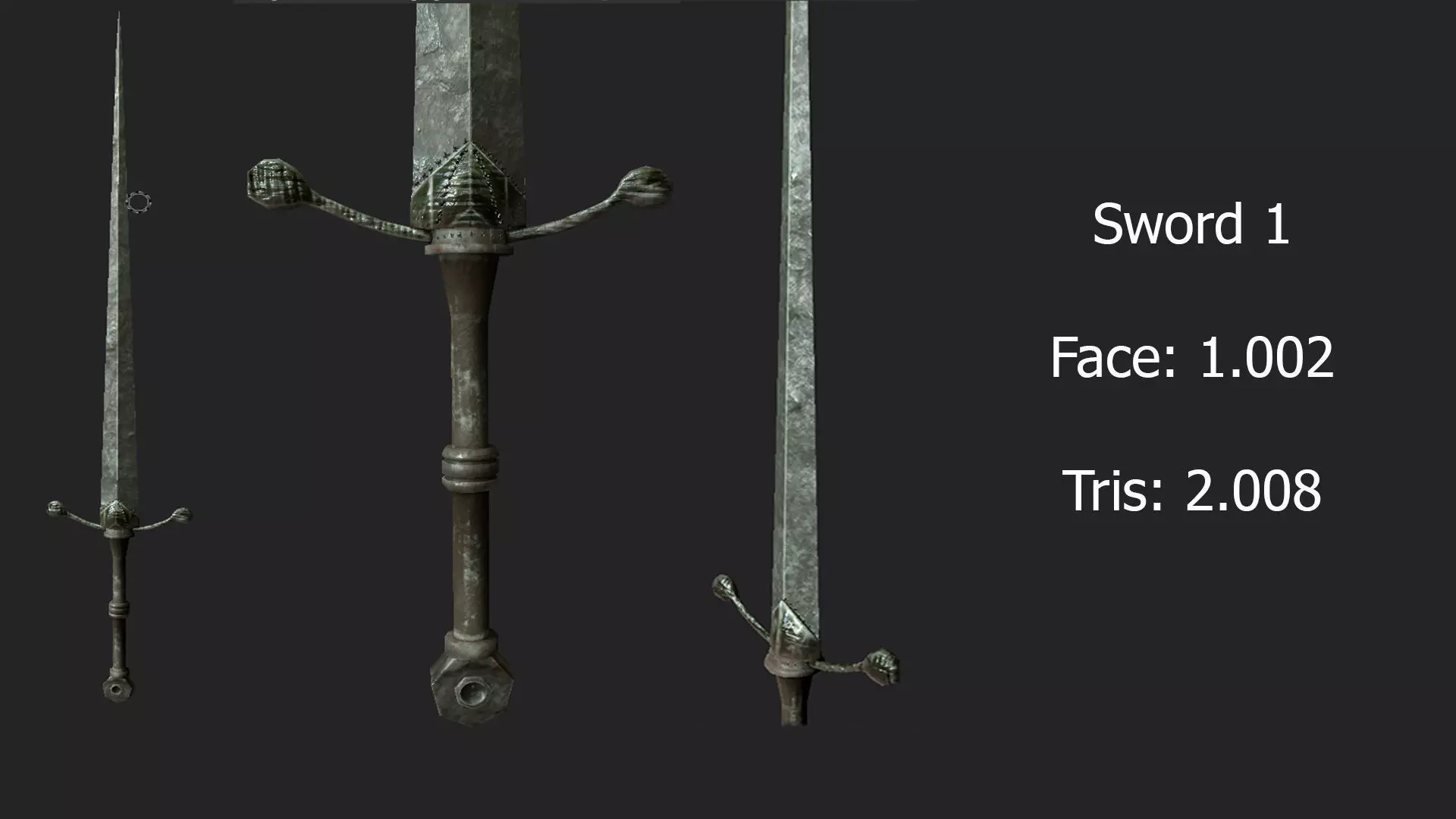 Medieval Sword Pack 1 Low-poly 3D model_0