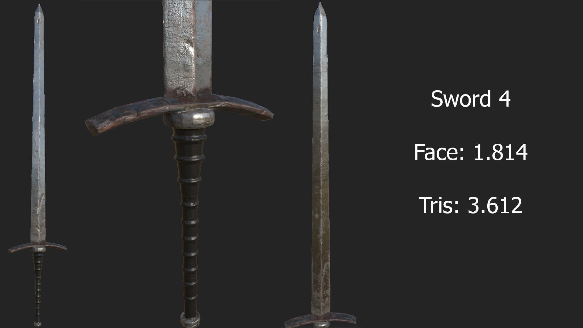 Medieval Sword Pack 1 Low-poly 3D model_3