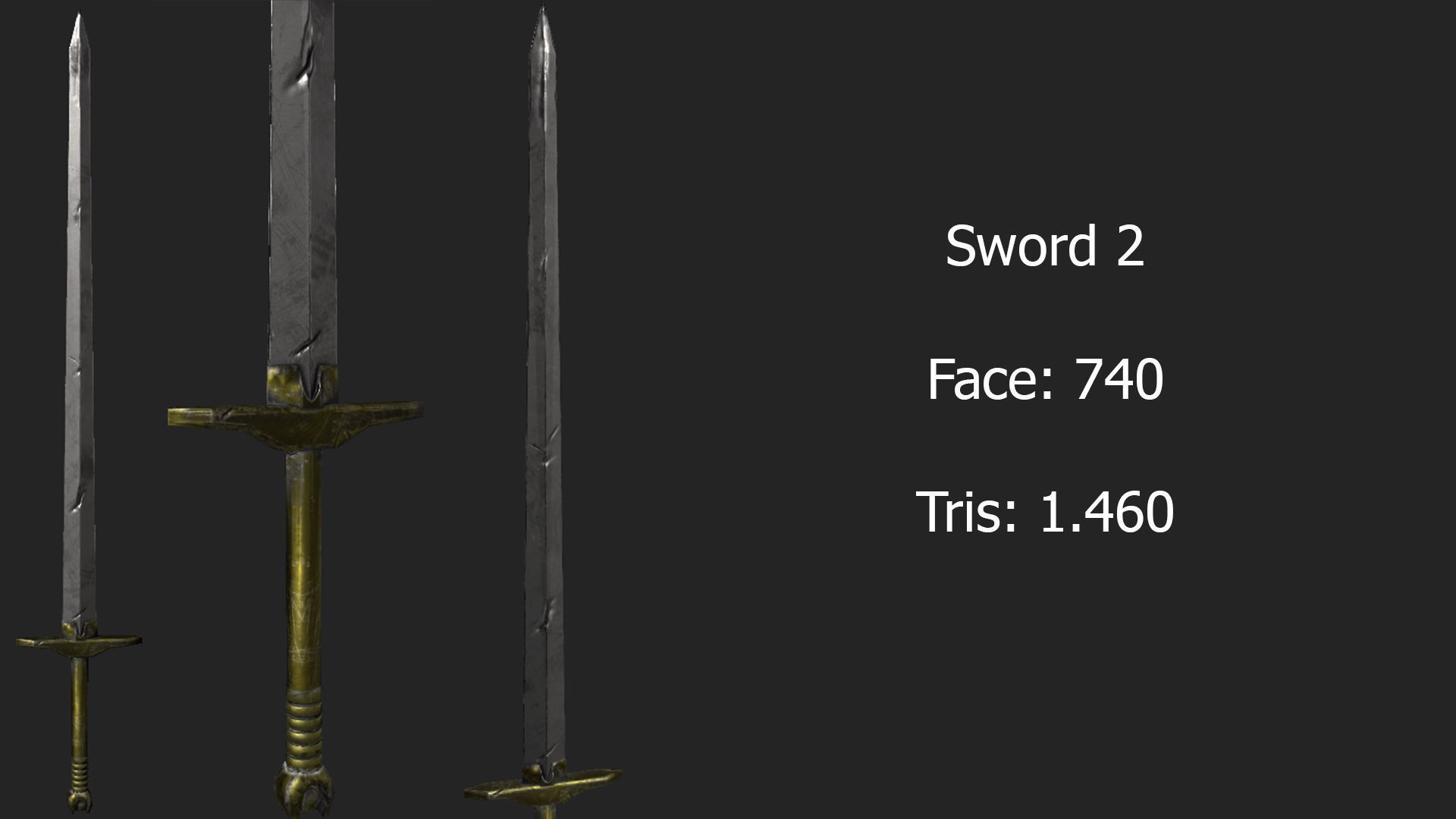 Medieval Sword Pack 1 Low-poly 3D model_1