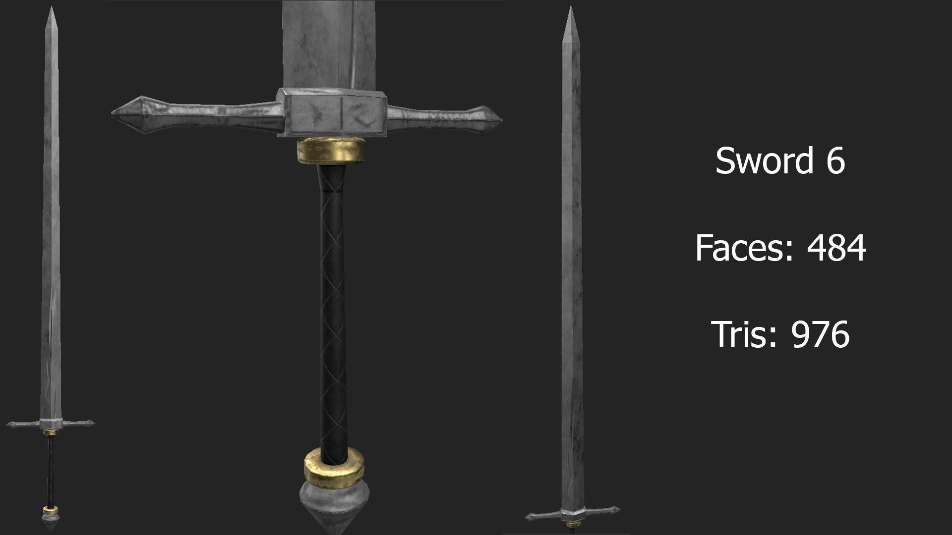 Medieval Sword Pack 1 Low-poly 3D model_5