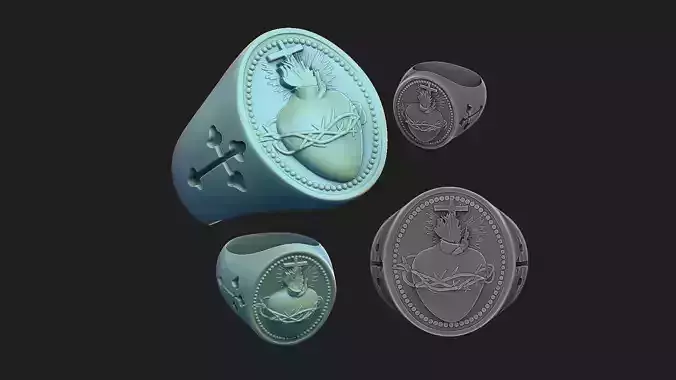 sacred heart ring