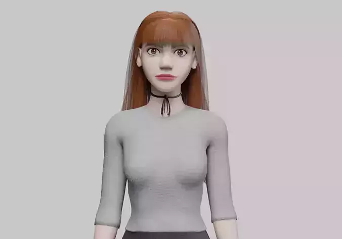 cute stylized woman V29689 