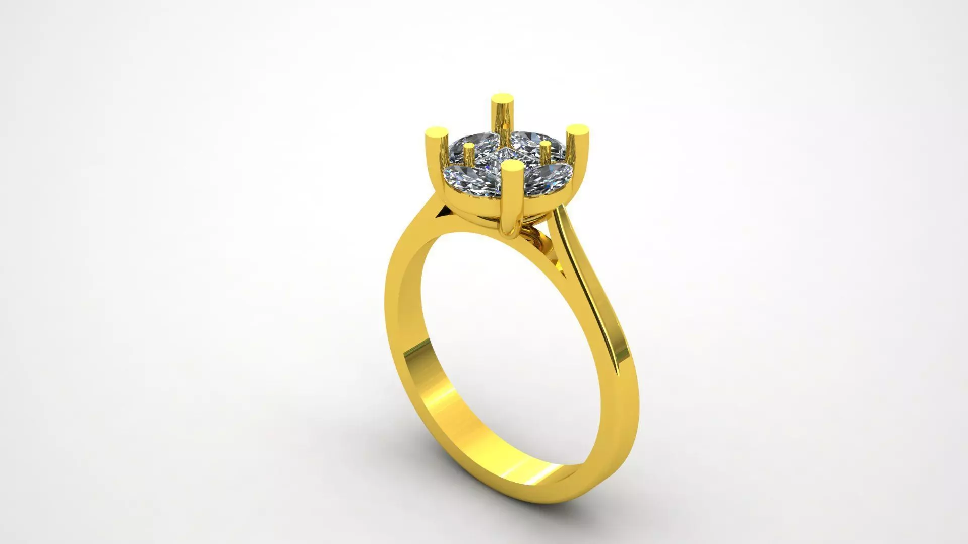 Solitaire Diamond Ring Model 3 3D print model_0