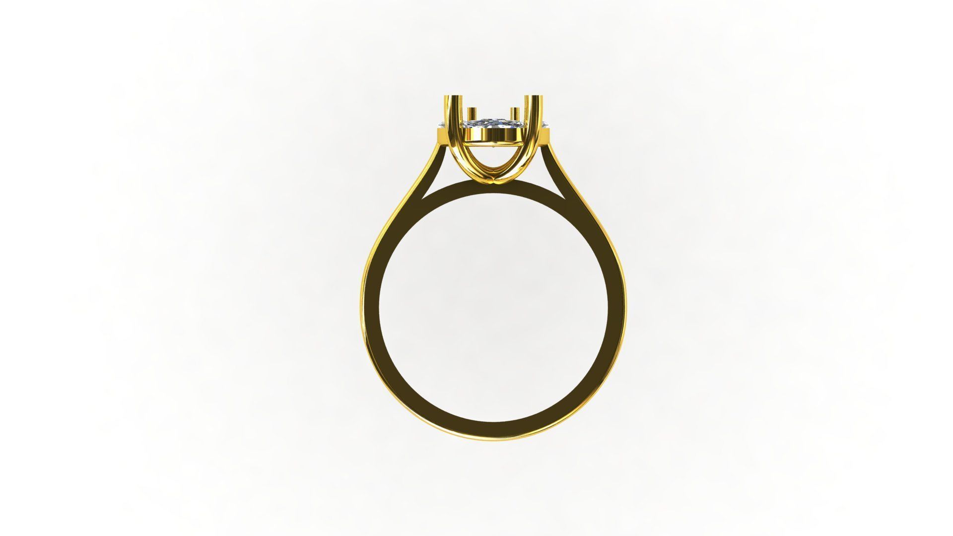 Solitaire Diamond Ring Model 3 3D print model_1