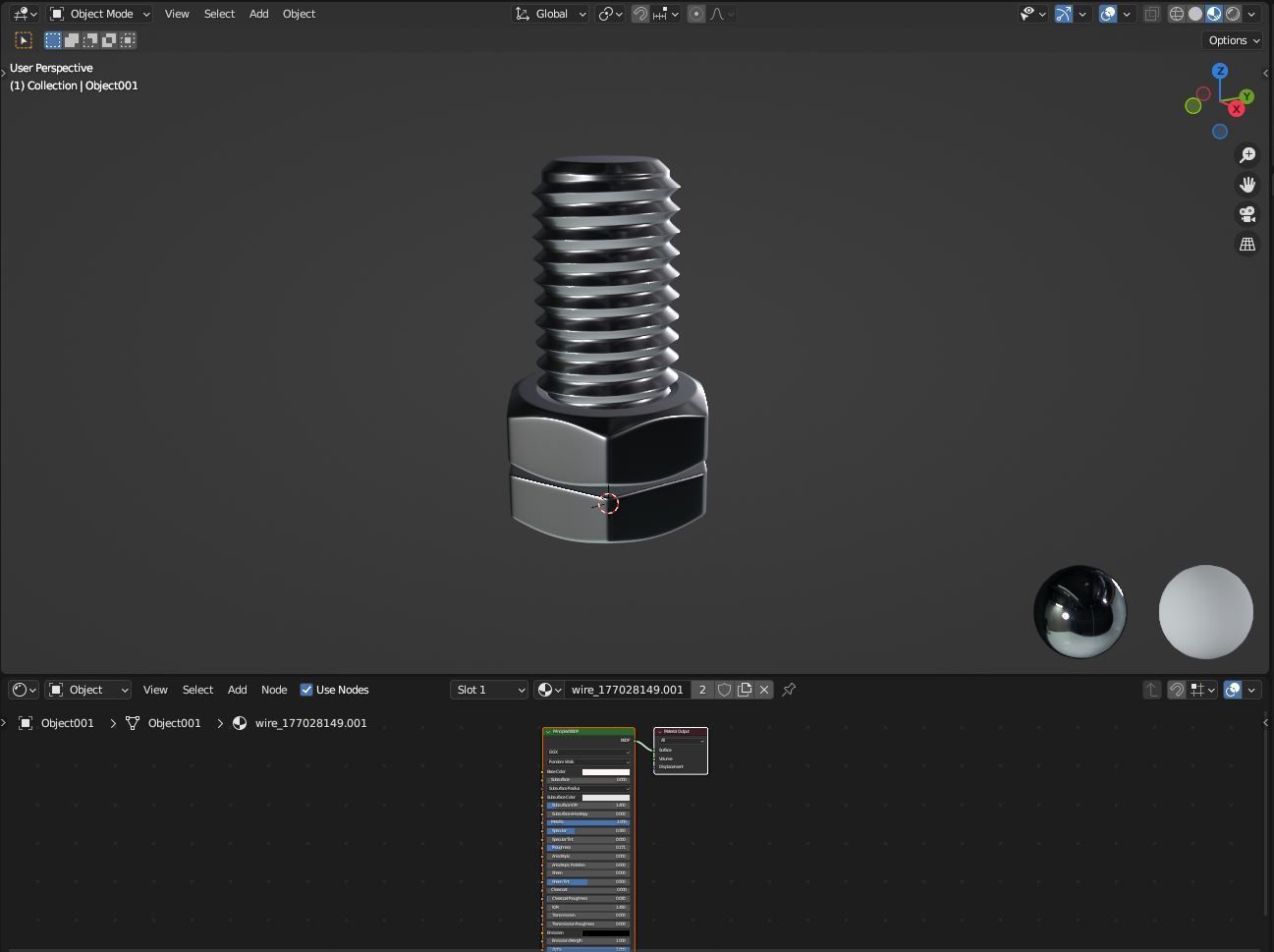 screw and nut Free 3D model_5