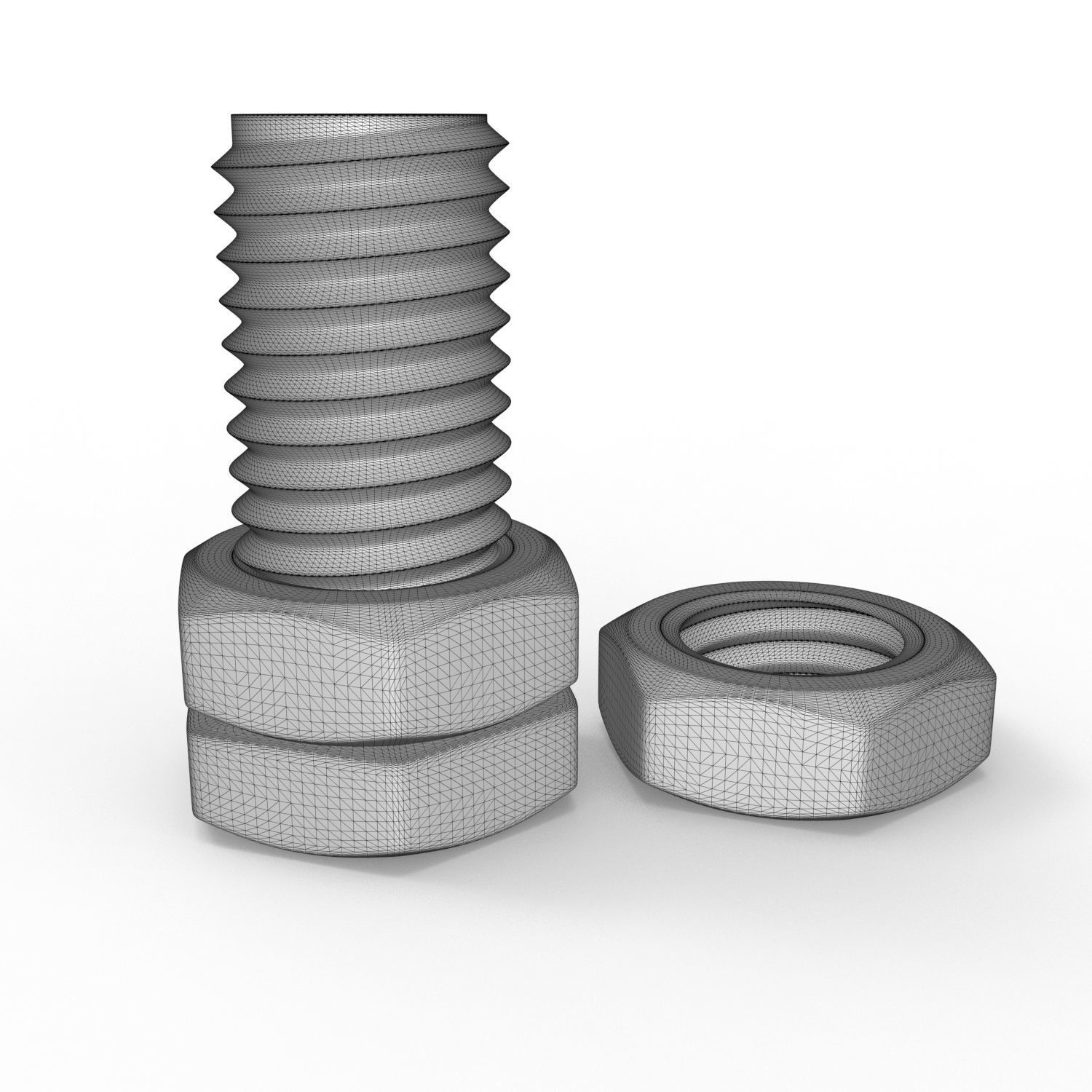 screw and nut Free 3D model_3