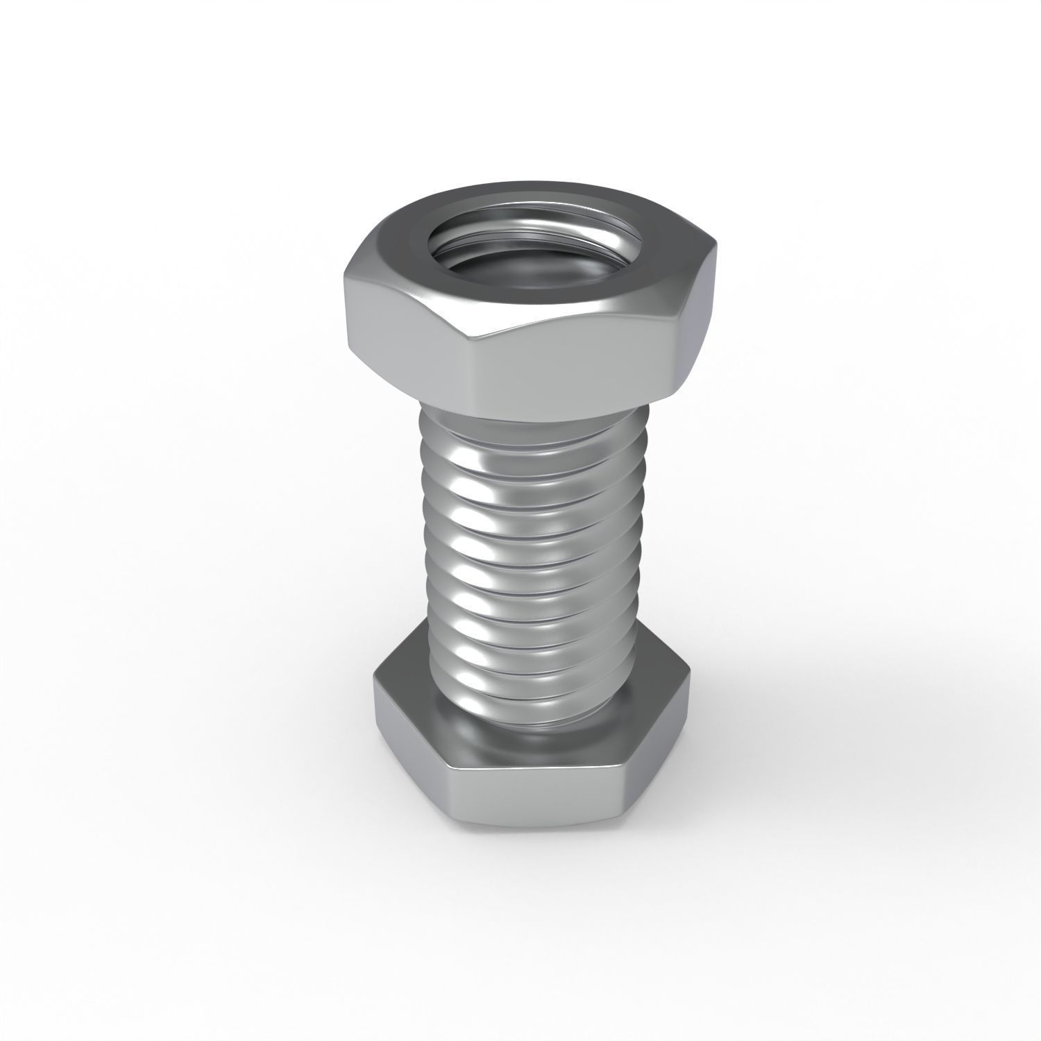 screw and nut Free 3D model_2