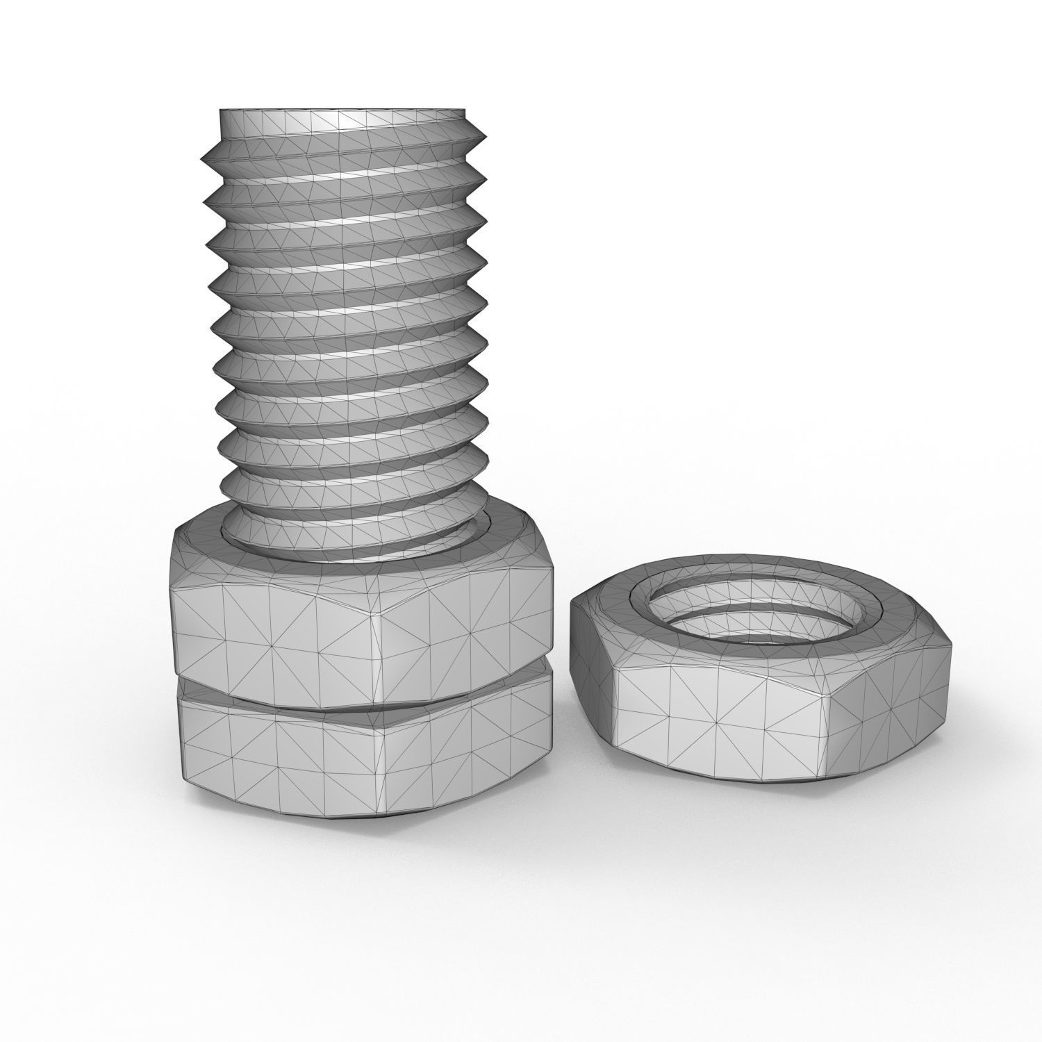 screw and nut Free 3D model_4