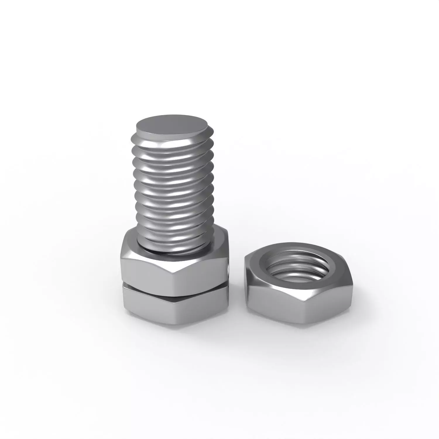 screw and nut Free 3D model_0