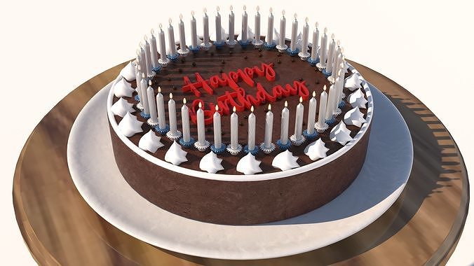 Birthday Cake 3D model 7
