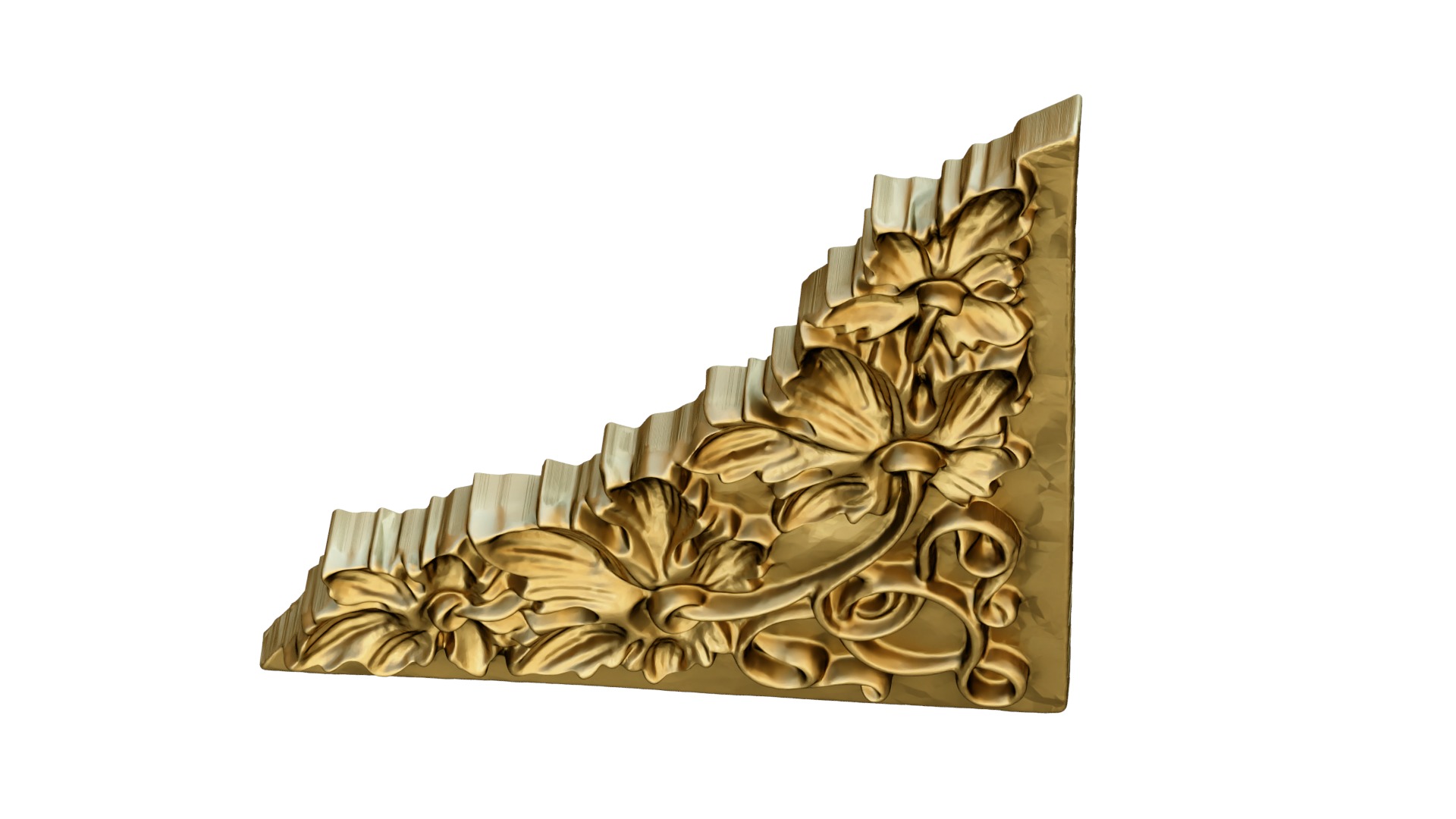 classic corner decor ornament 07 3D model_4
