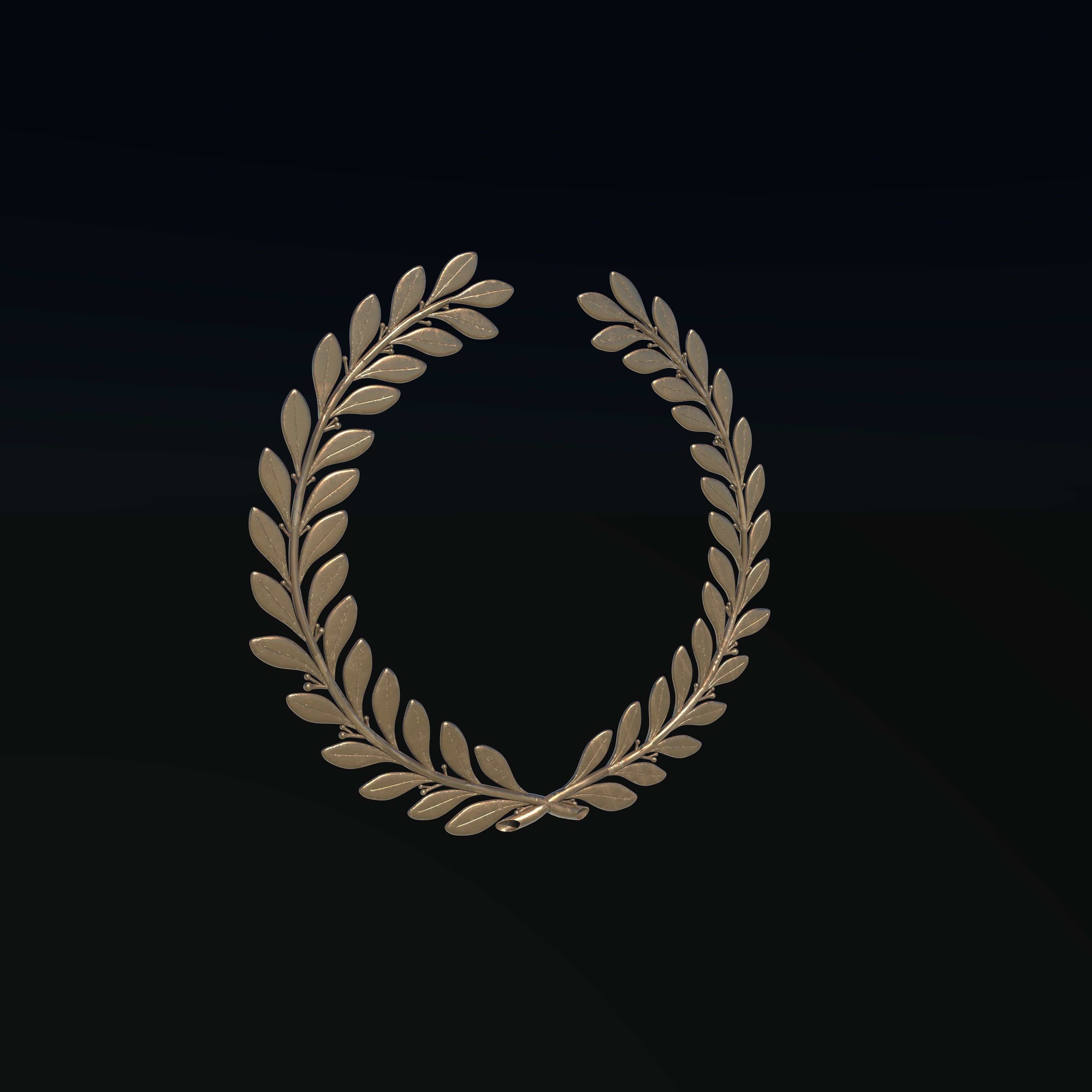Laurel Wreath 3D model_2