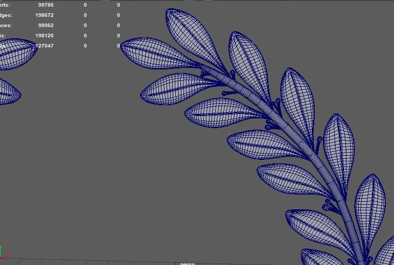 Laurel Wreath 3D model_10