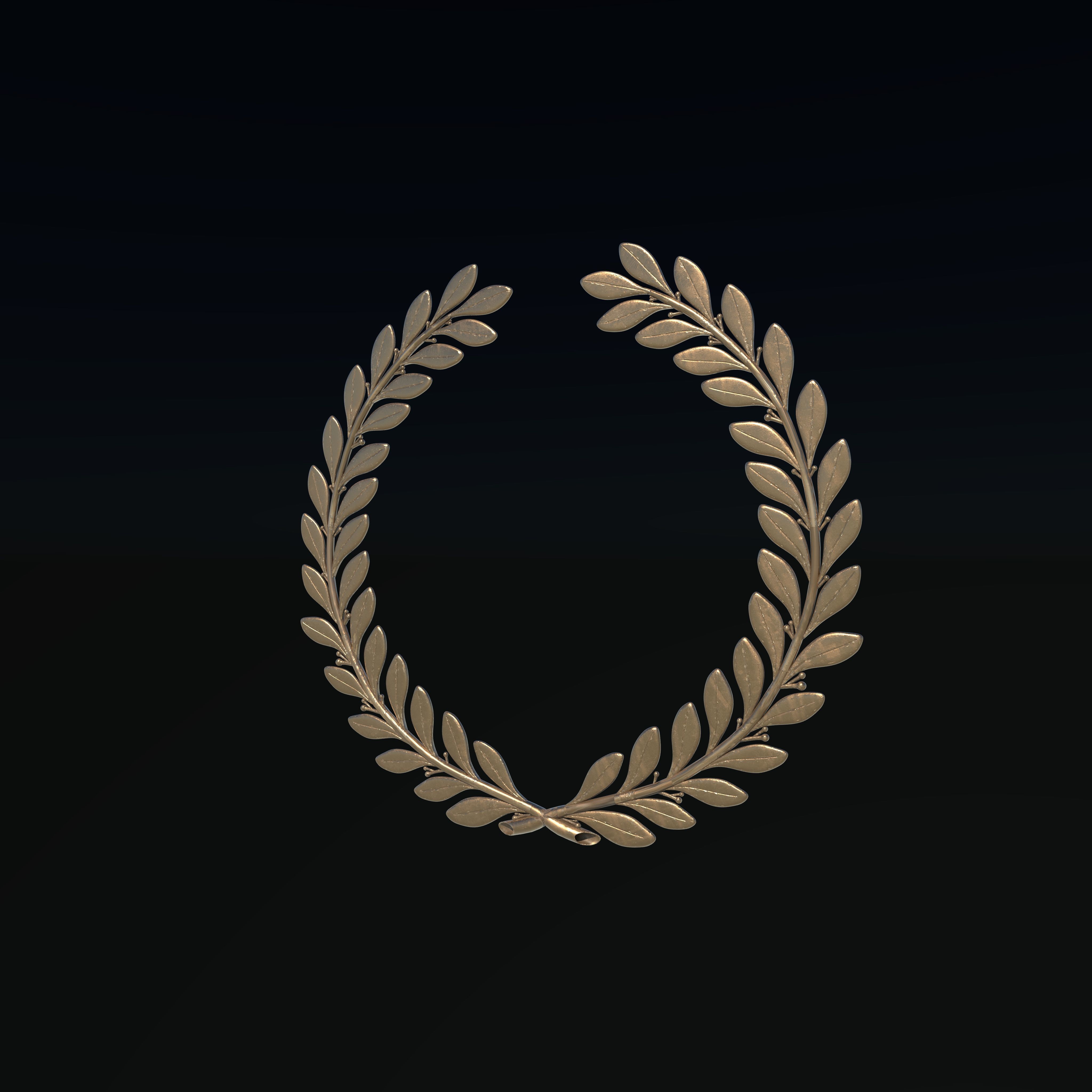 Laurel Wreath 3D model_3