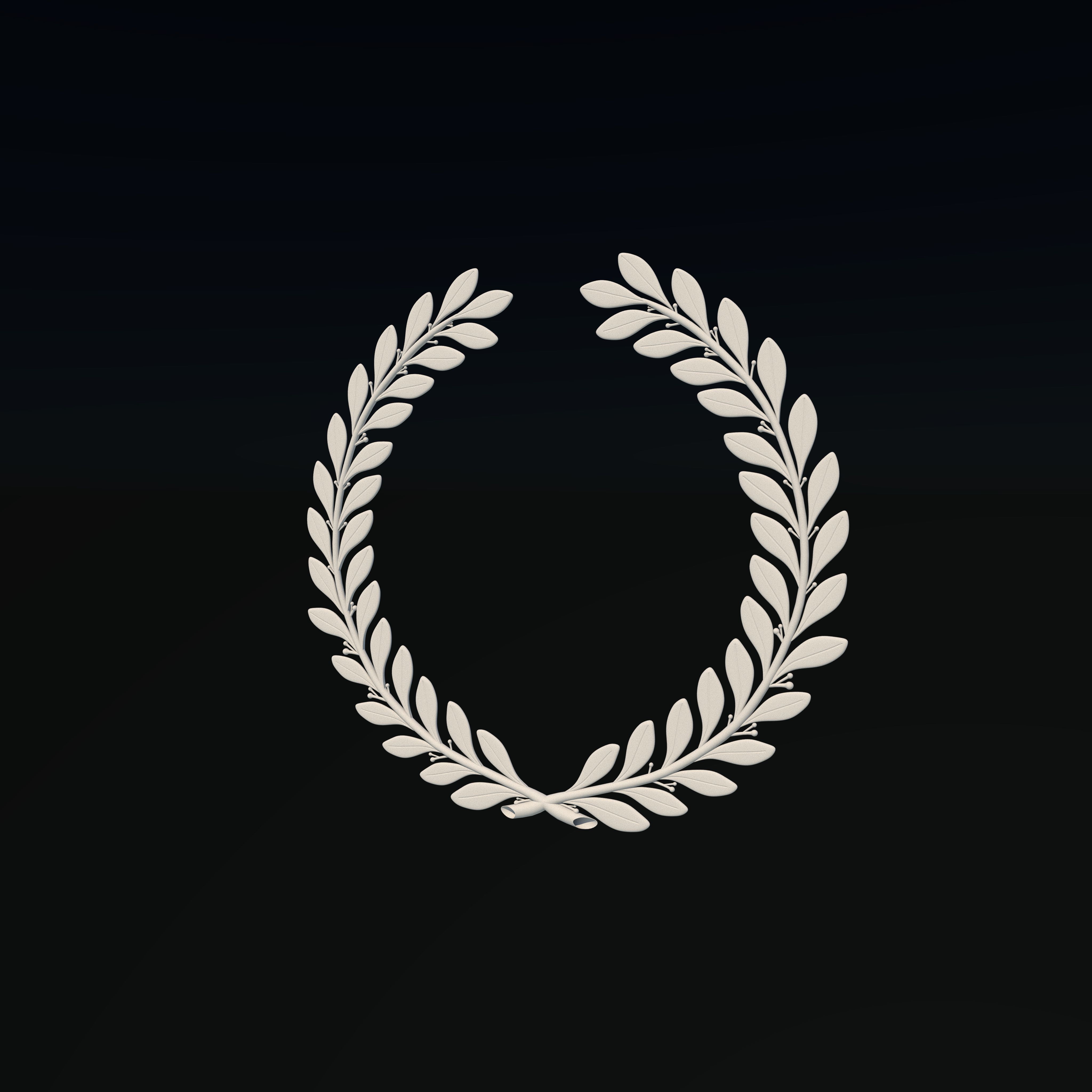 Laurel Wreath 3D model_8