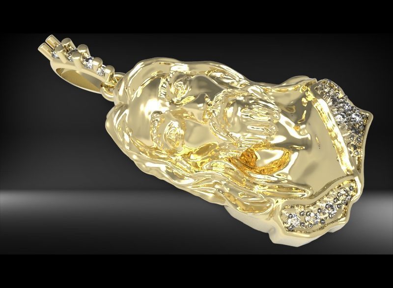 Pendant Ice Jesus Head 3d print 3D print model_21