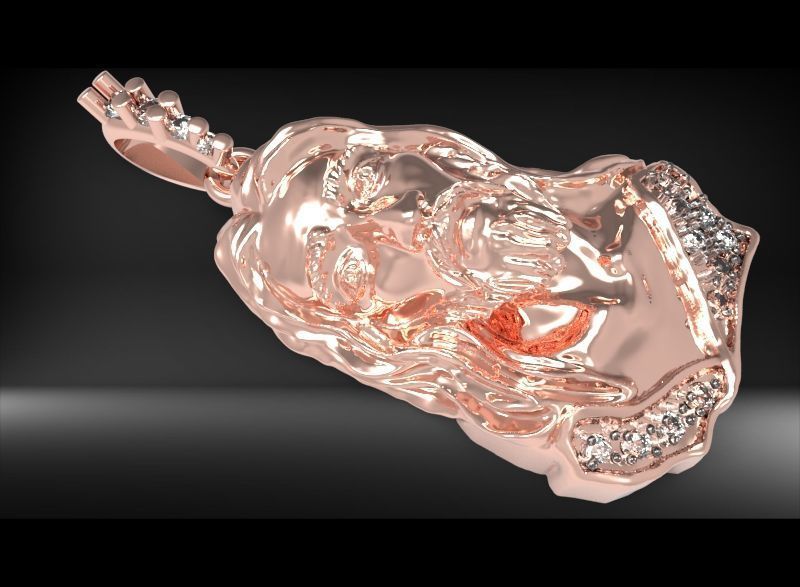 Pendant Ice Jesus Head 3d print 3D print model_23
