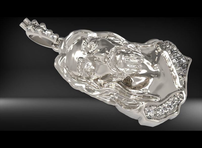 Pendant Ice Jesus Head 3d print 3D print model_25