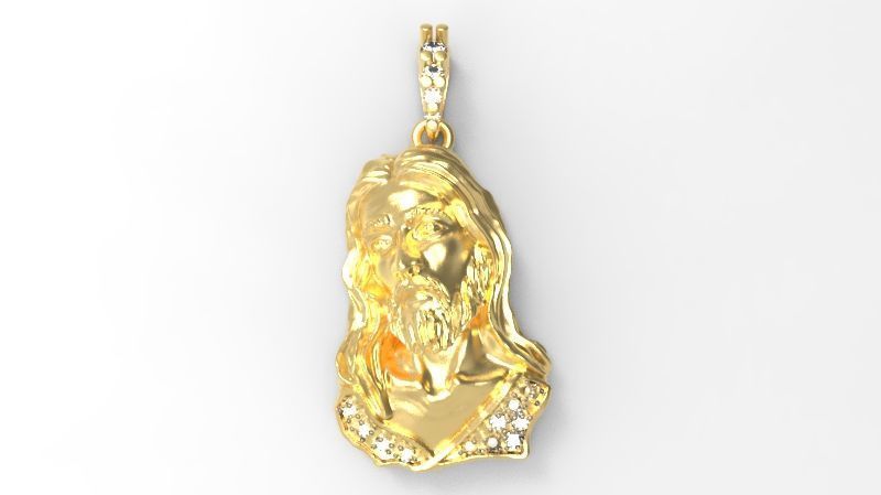 Pendant Ice Jesus Head 3d print 3D print model_17