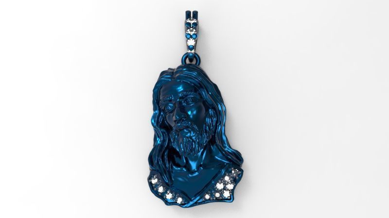 Pendant Ice Jesus Head 3d print 3D print model_15