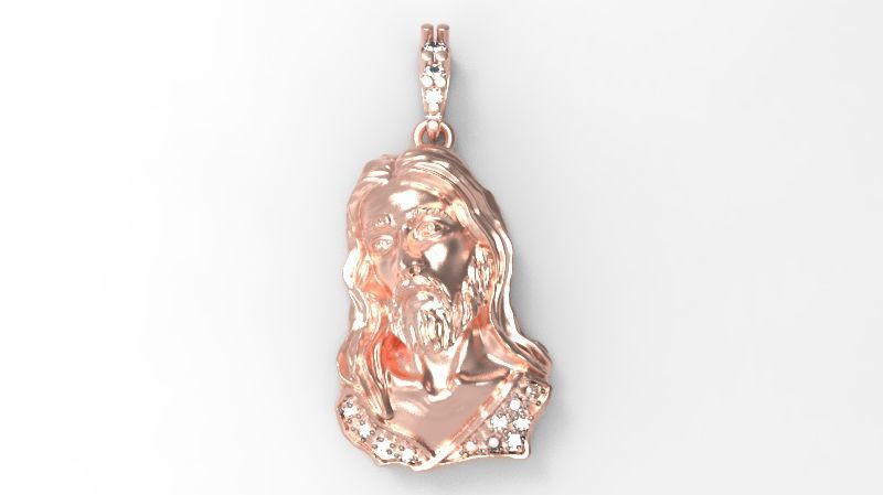 Pendant Ice Jesus Head 3d print 3D print model_19