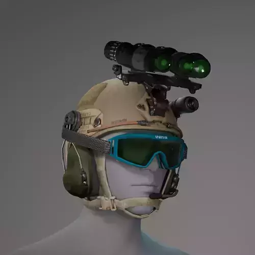 Tactical Military Helmet 3D Model
