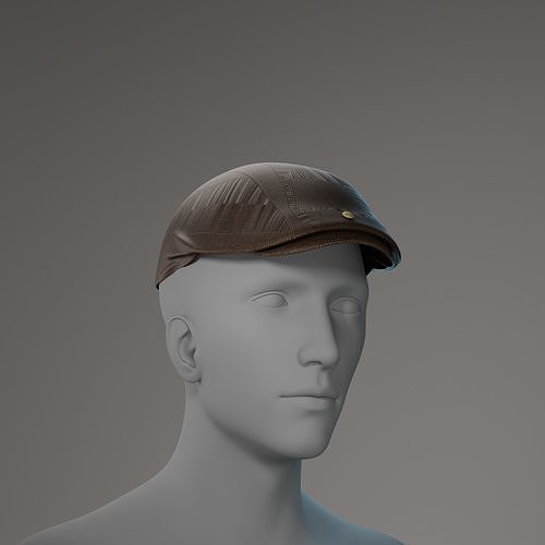 Flat Cap 3D Model Low-poly 3D model