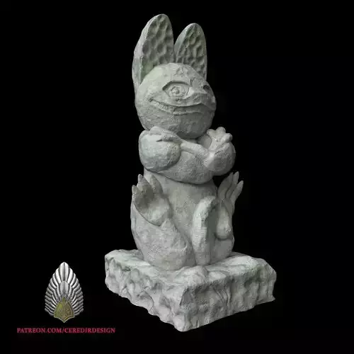 Loth Cat GArden Gnome 3d digital download Garden Statue