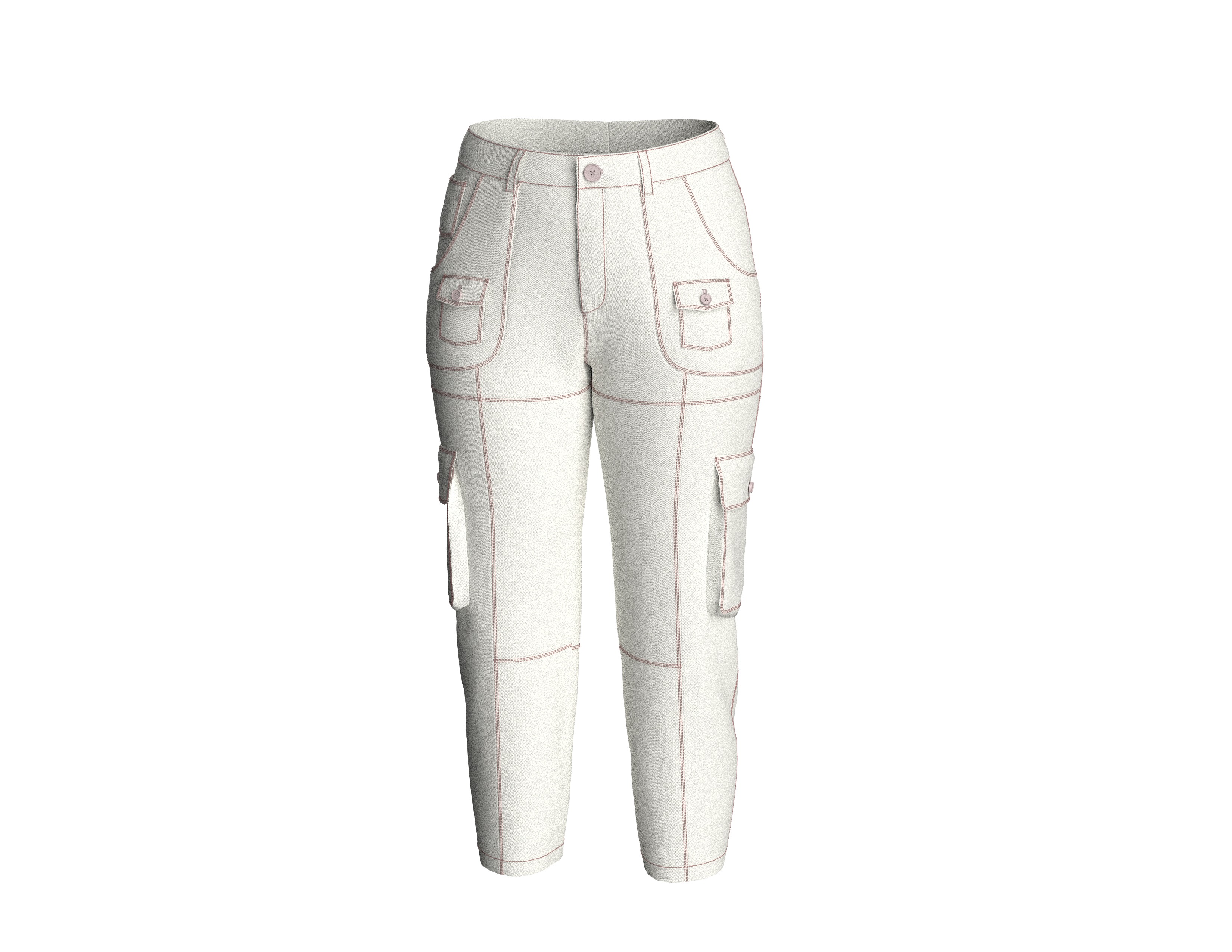 78 capri pants for women 3D print model_5