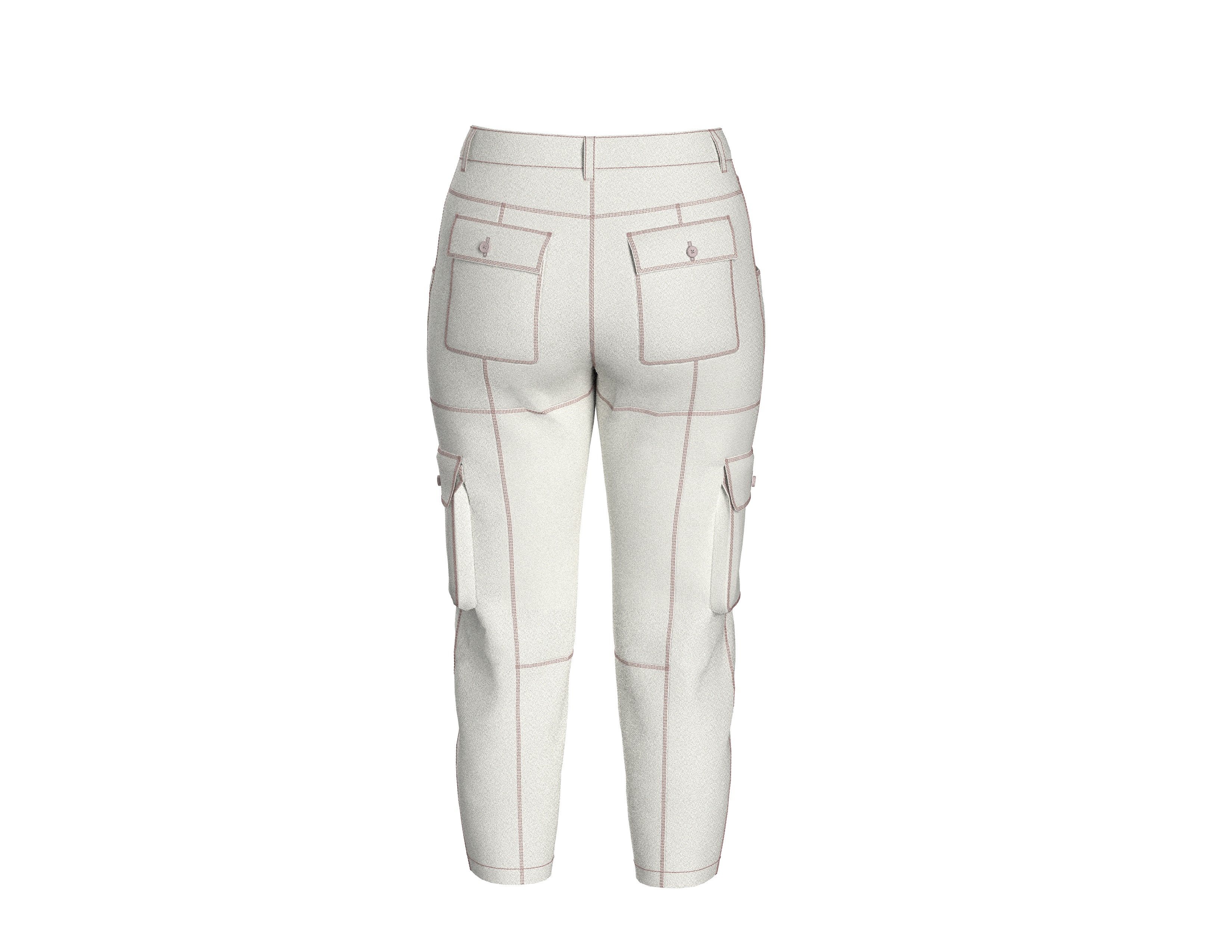 78 capri pants for women 3D print model_4