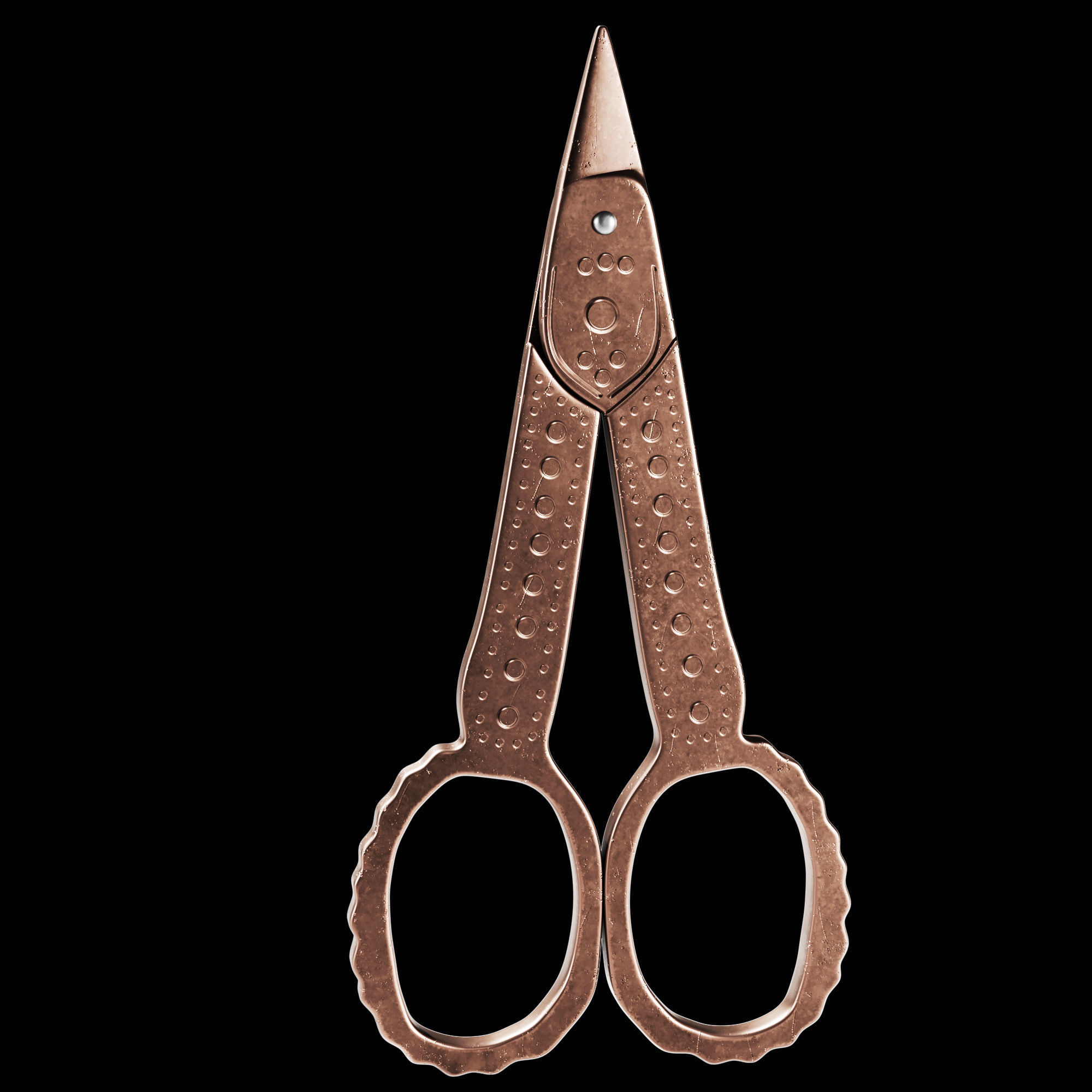 Vintage Scissors  Set of 5 3D model_5