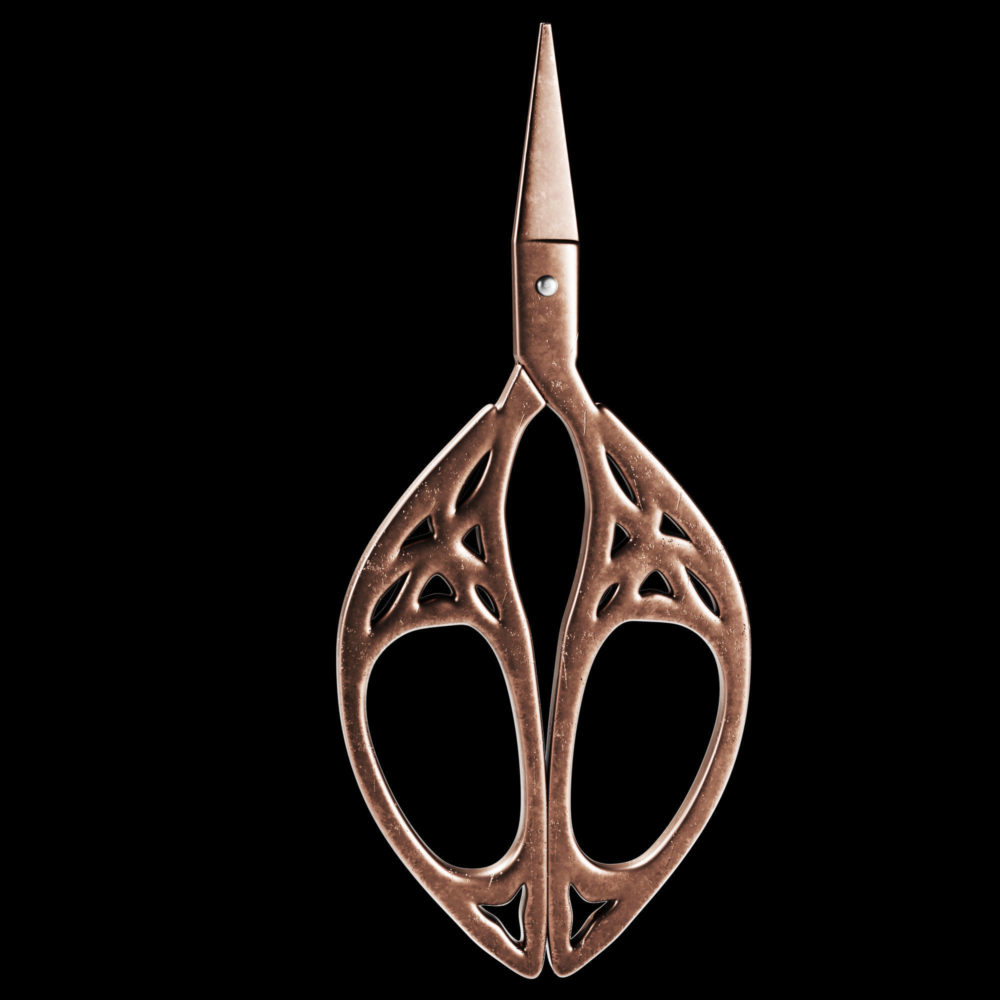 Vintage Scissors  Set of 5 3D model_4