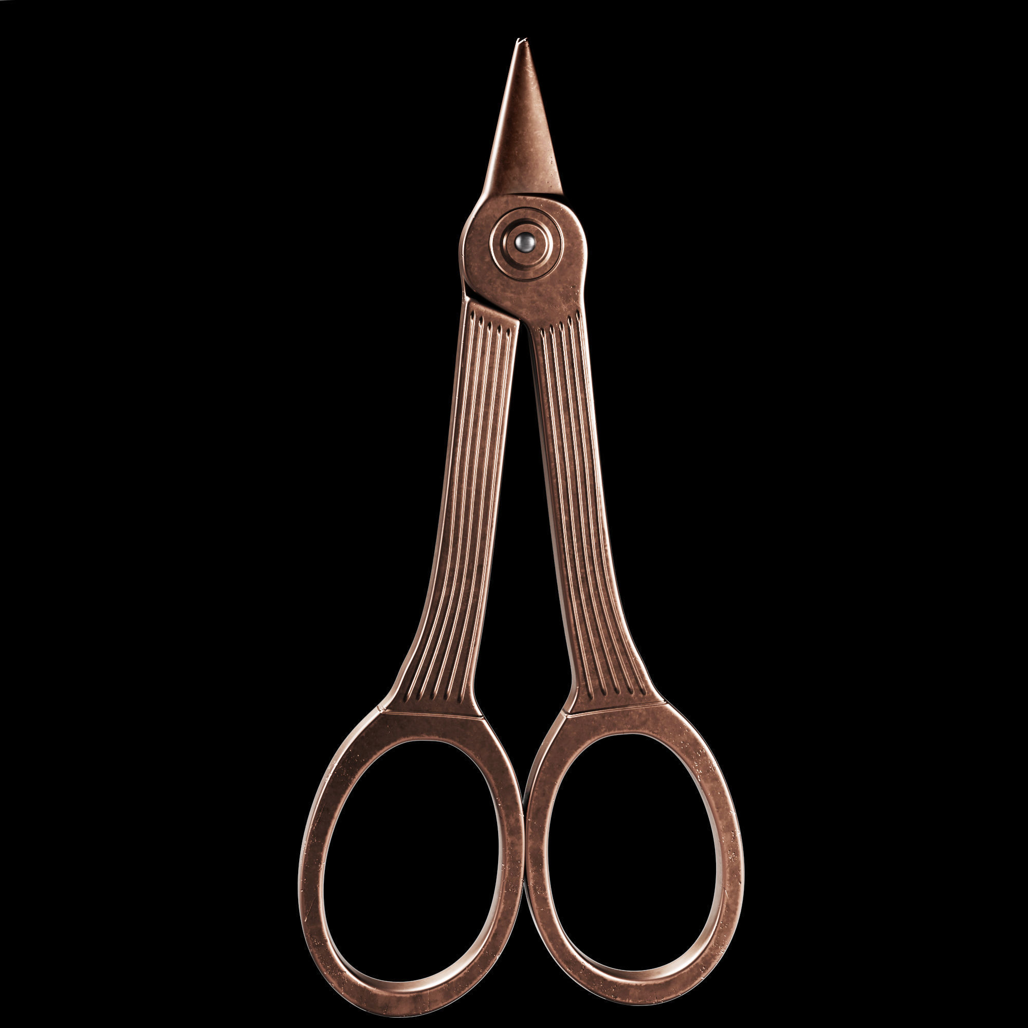 Vintage Scissors  Set of 5 3D model_1