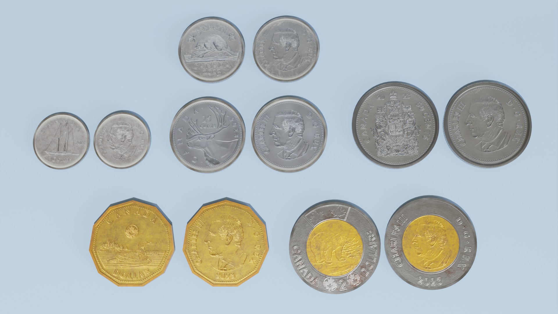 Canada Coin Collection  3D model_2