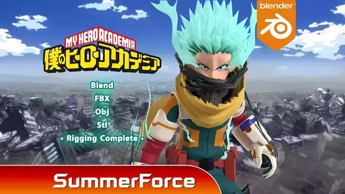 Izuku Midoriya - Deku - My Hero Academia 3D model