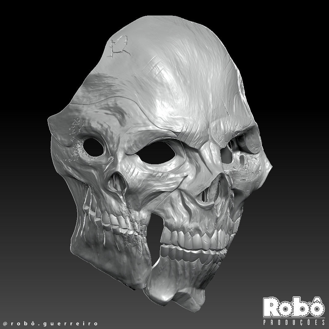 Warden Nemesis Mask - Warzone MW3 - STL model 3D print file 3D print model_15