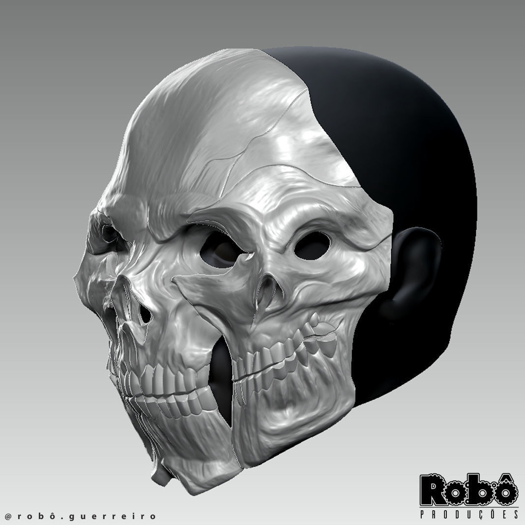 Warden Nemesis Mask - Warzone MW3 - STL model 3D print file 3D print model_11