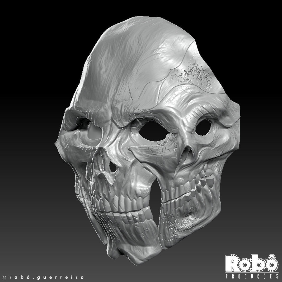 Warden Nemesis Mask - Warzone MW3 - STL model 3D print file 3D print model_14