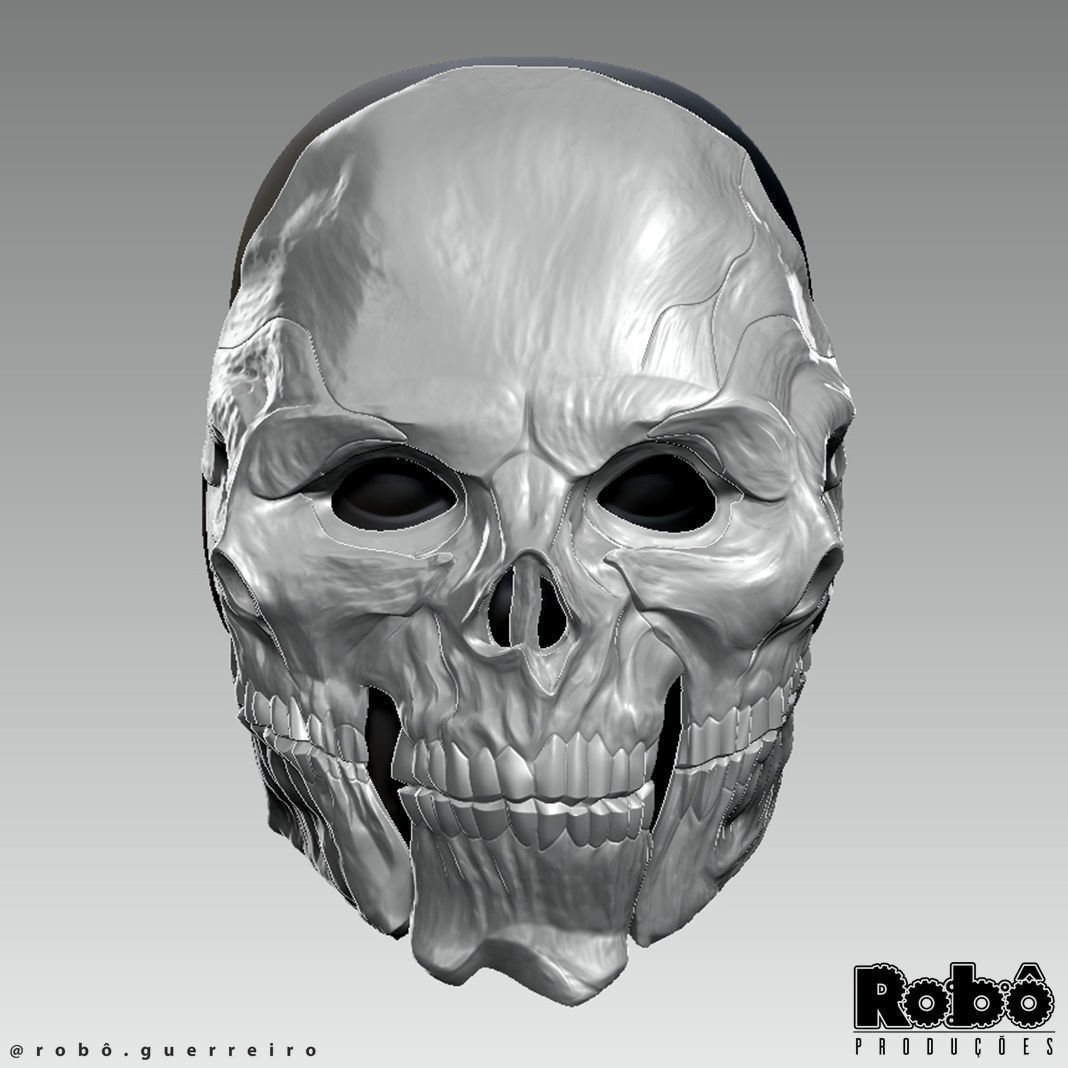 Warden Nemesis Mask - Warzone MW3 - STL model 3D print file 3D print model_9