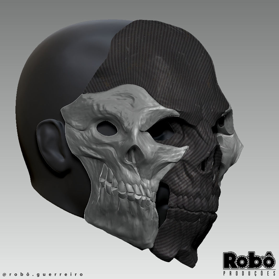 Warden Nemesis Mask - Warzone MW3 - STL model 3D print file 3D print model_4
