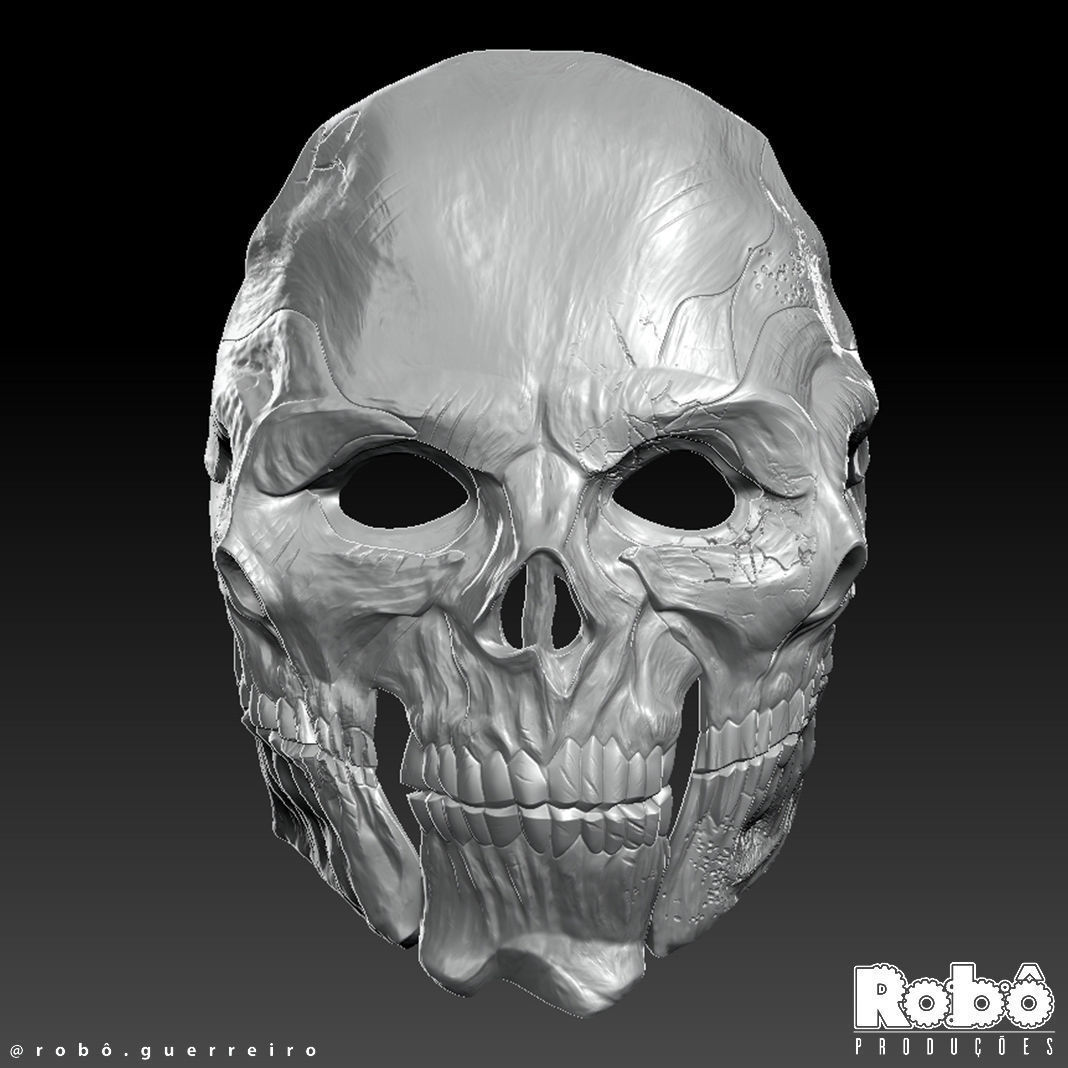 Warden Nemesis Mask - Warzone MW3 - STL model 3D print file 3D print model_13