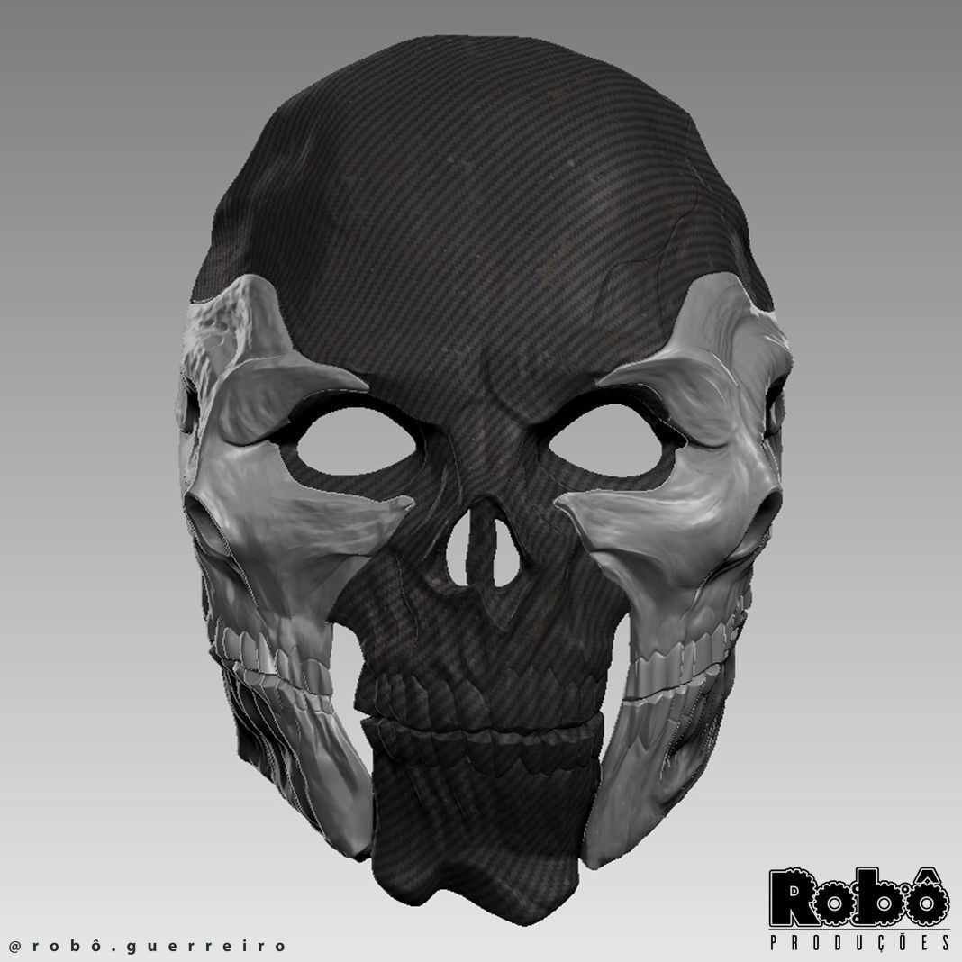 Warden Nemesis Mask - Warzone MW3 - STL model 3D print file 3D print model_1