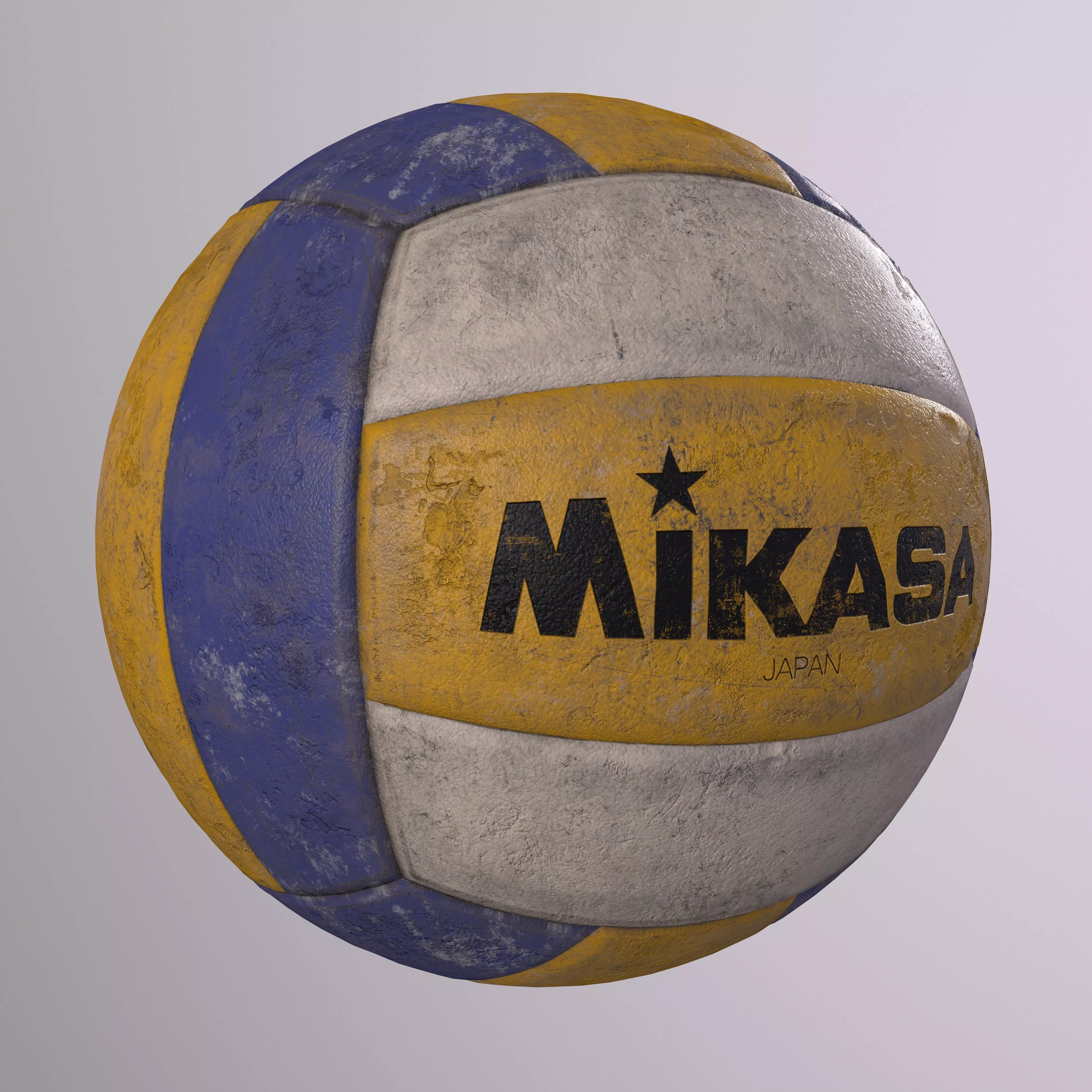 Old Volleyball 3D model_0