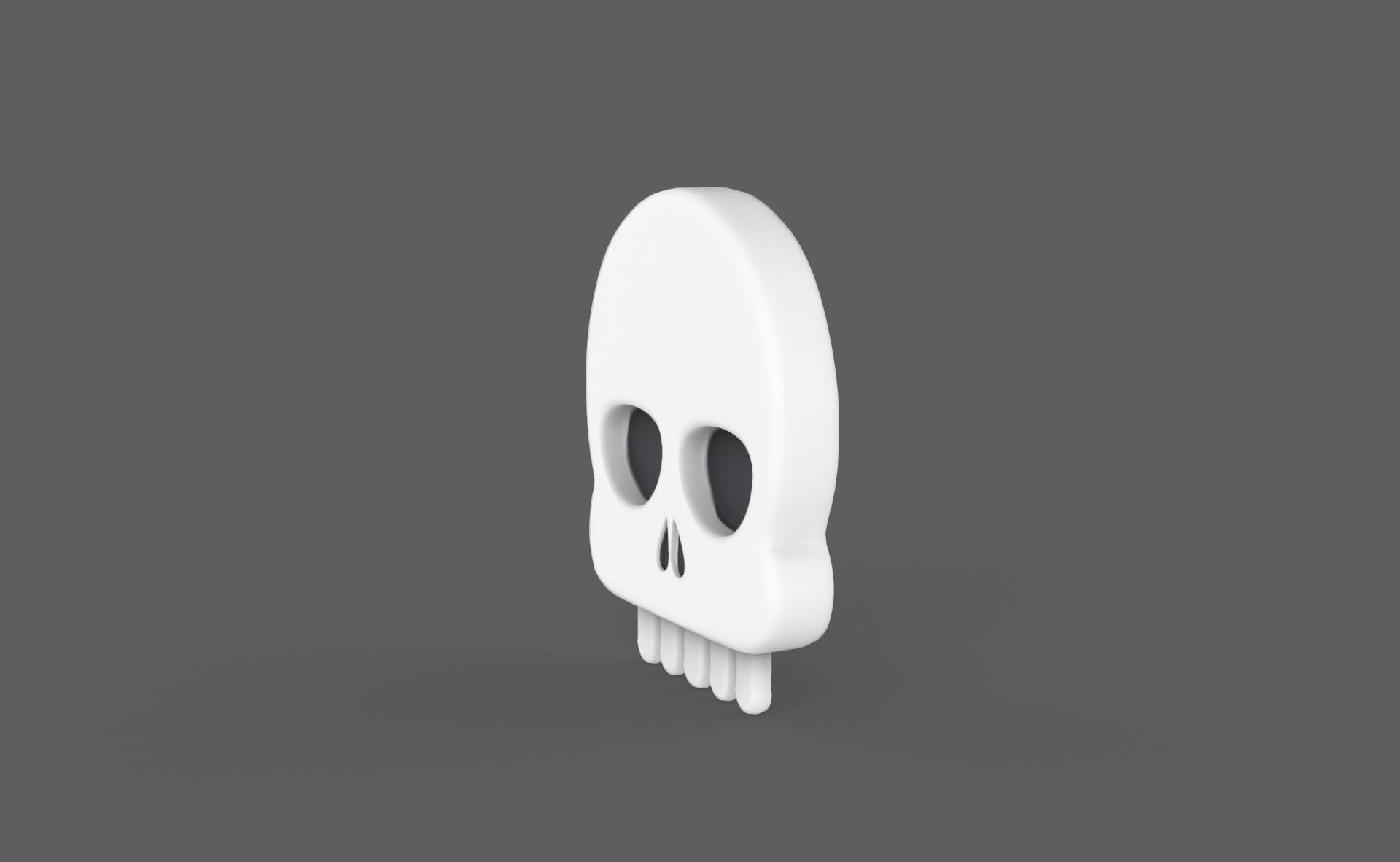 Prop117 Skull Emoji  Low-poly 3D model_2