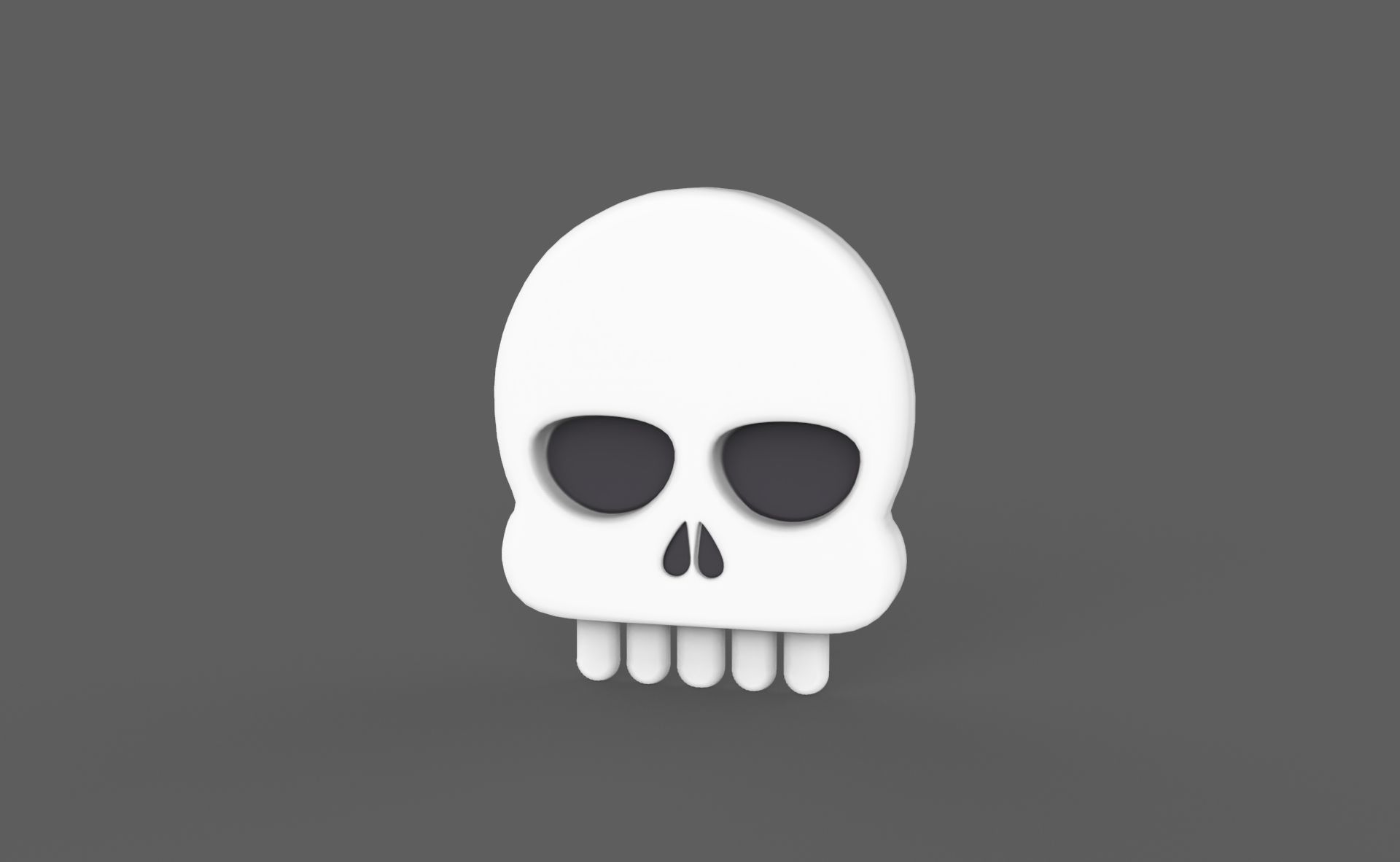 Prop117 Skull Emoji  Low-poly 3D model_18