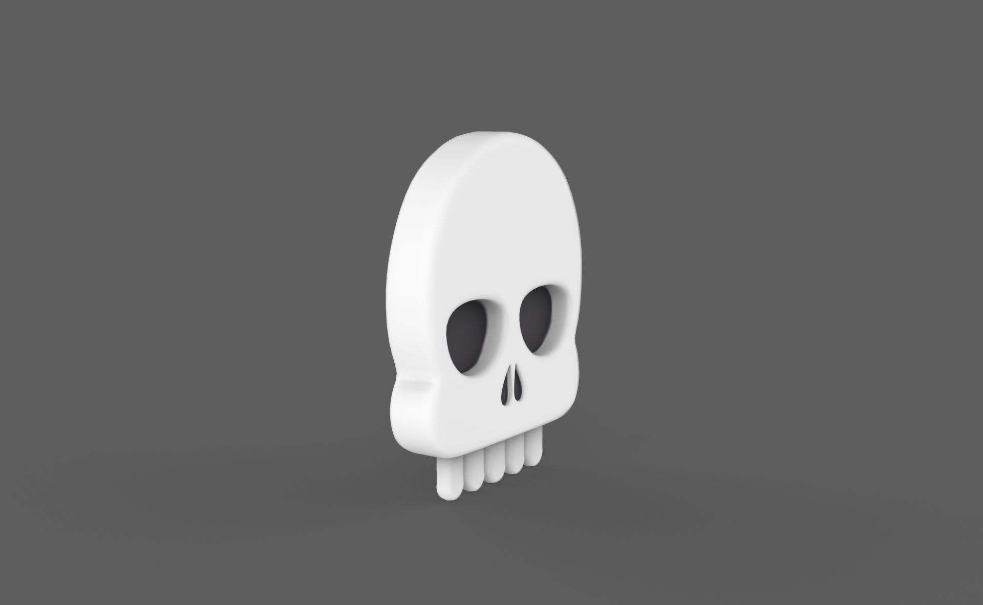 Prop117 Skull Emoji  Low-poly 3D model_15