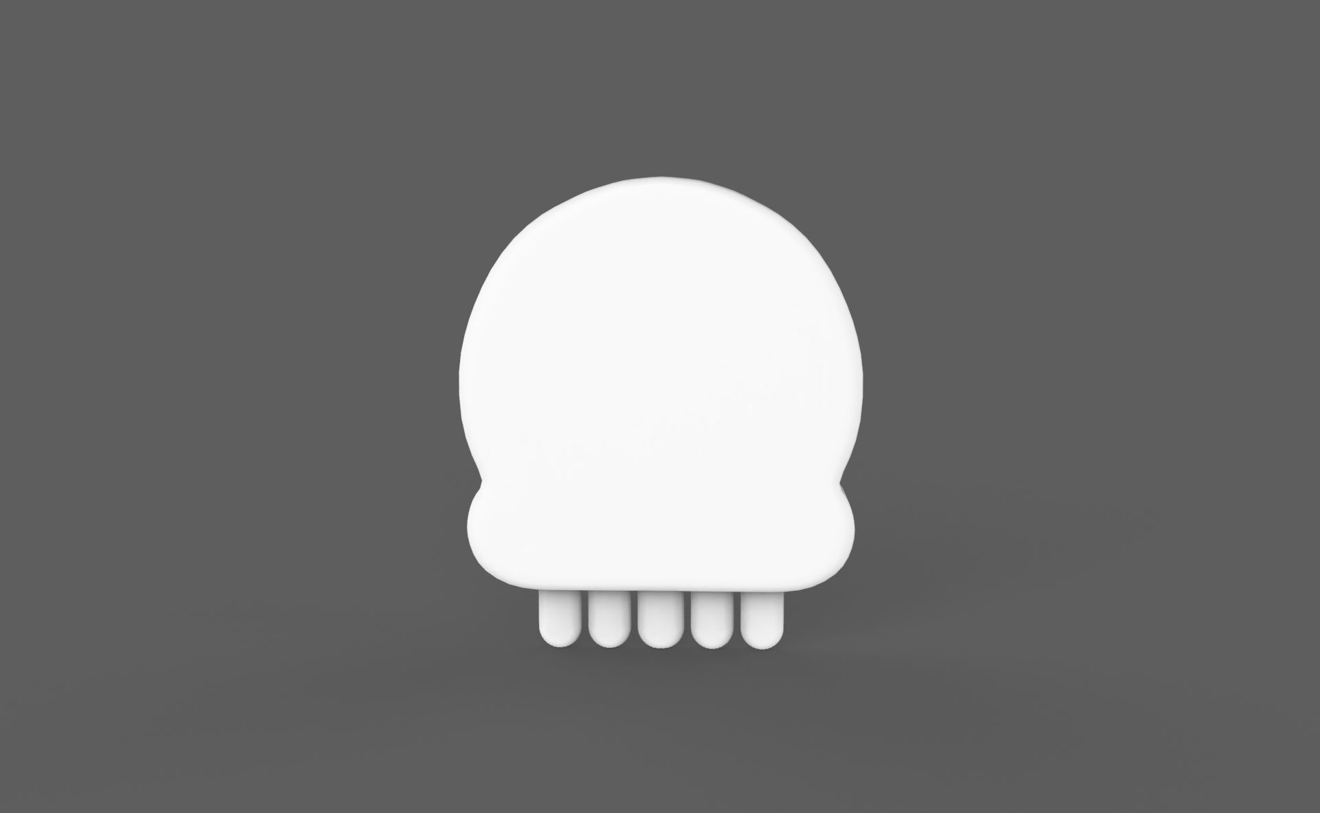 Prop117 Skull Emoji  Low-poly 3D model_10