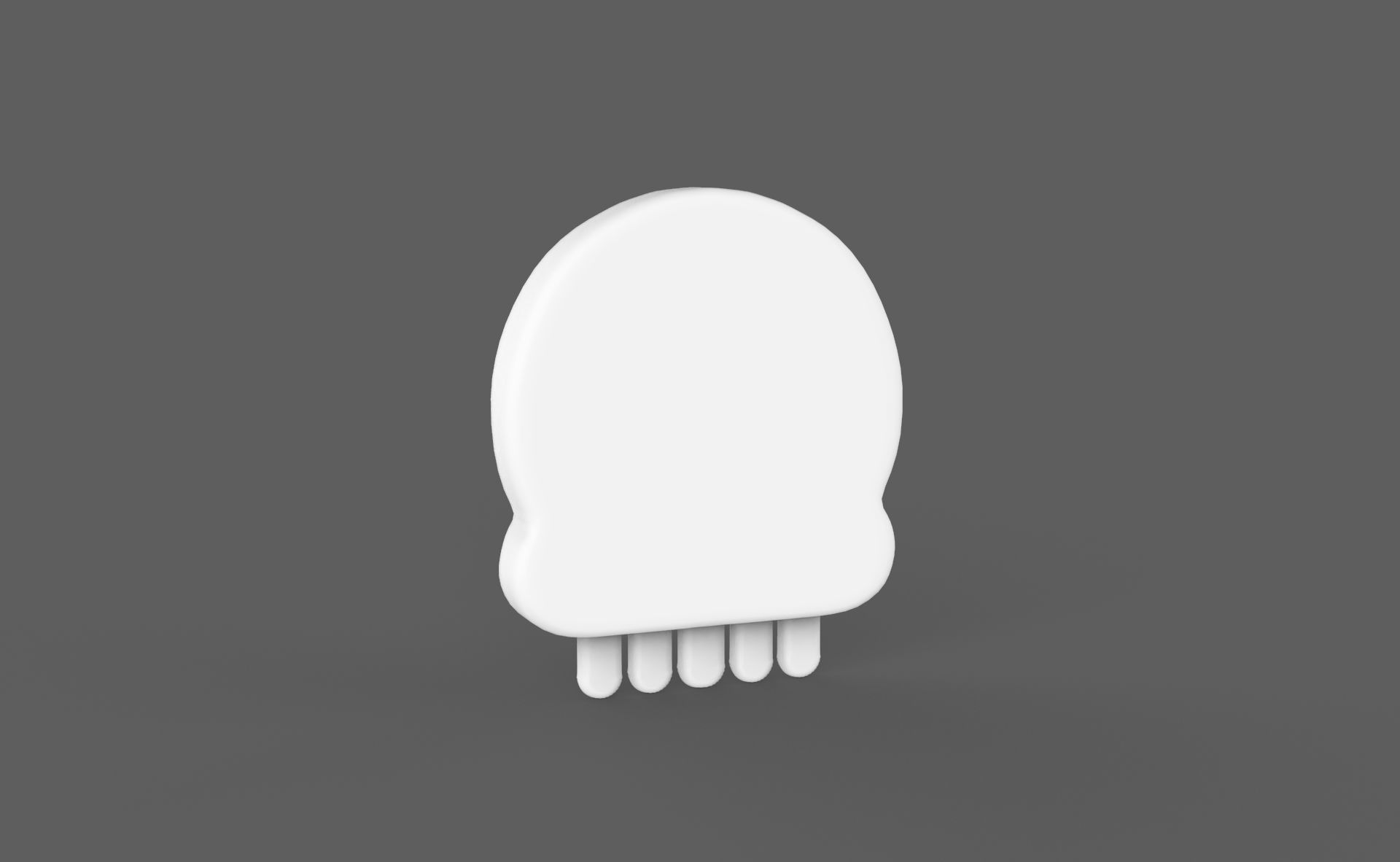 Prop117 Skull Emoji  Low-poly 3D model_6