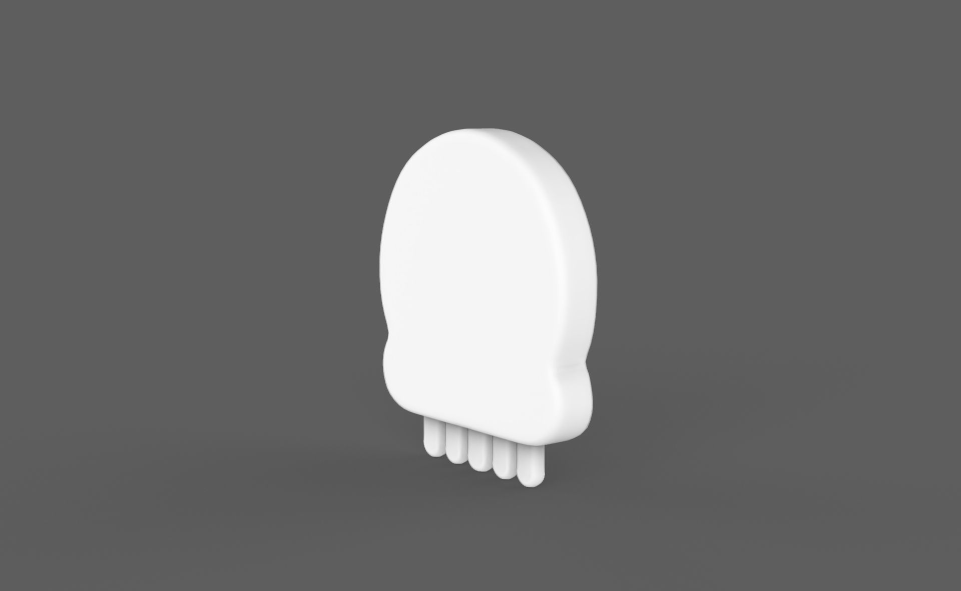 Prop117 Skull Emoji  Low-poly 3D model_12