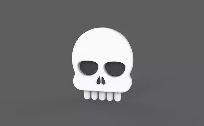 Prop117 Skull Emoji  Low-poly 3D model